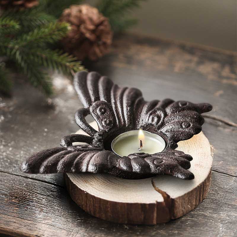 Cast Iron Butterfly Tealight Candle Holder Color:Butterfly 1