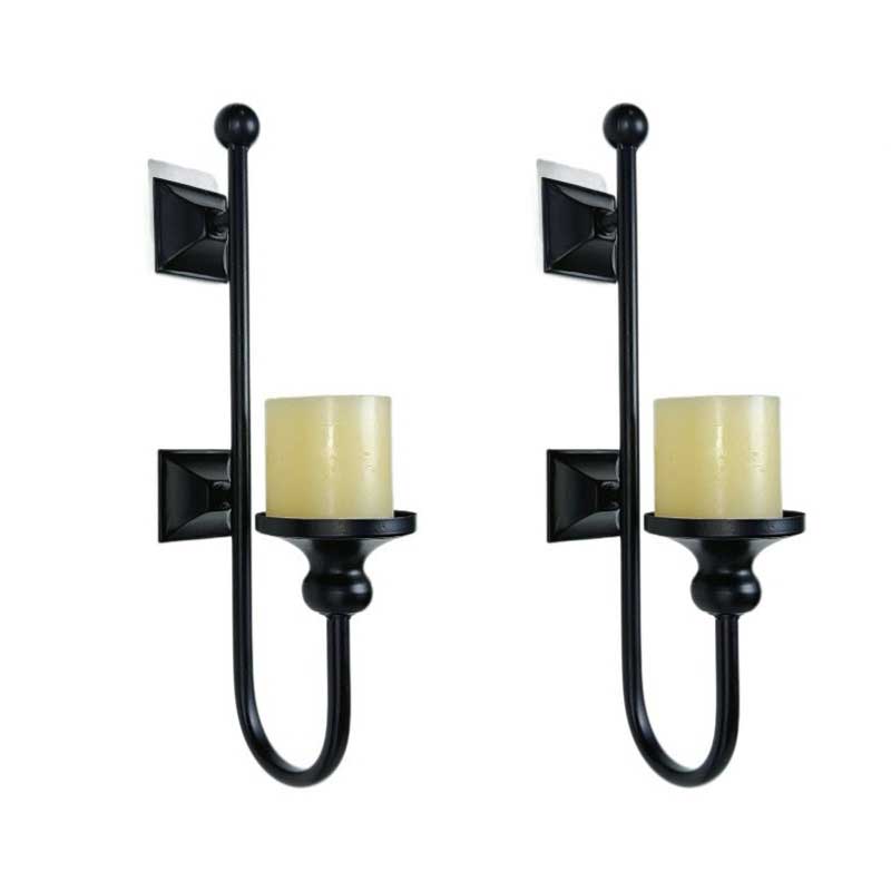 Black single  Candle Holder Wall Sconce