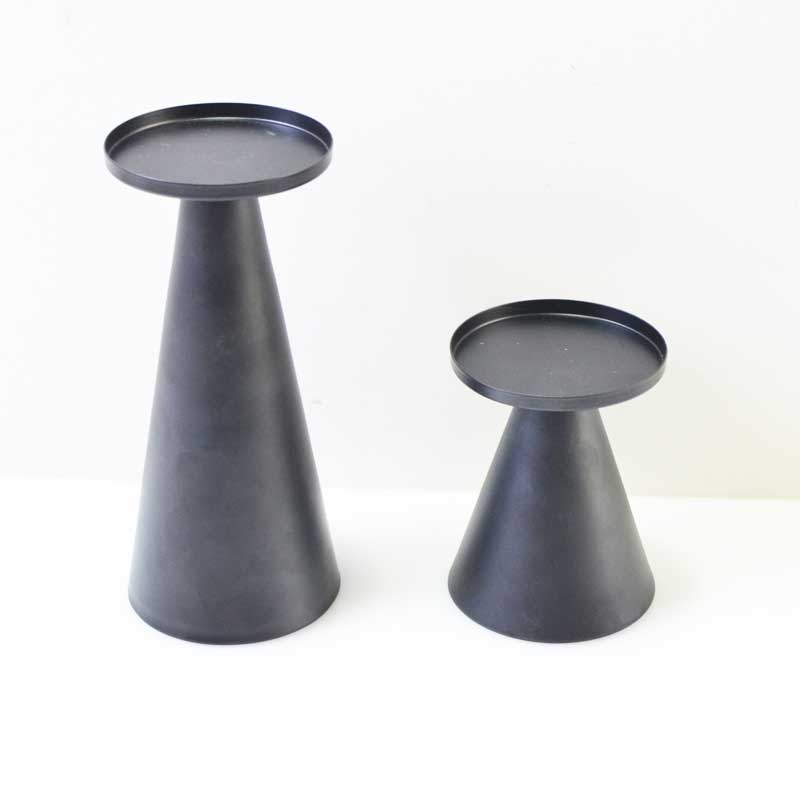 Gold Iron Tapered Candle Holder Set of 3 Color:Black 1