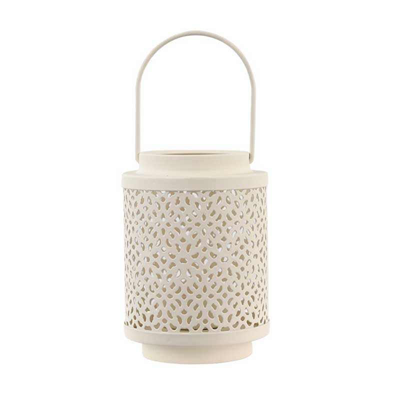 European Hollow Iron Floral Candlestick Lantern