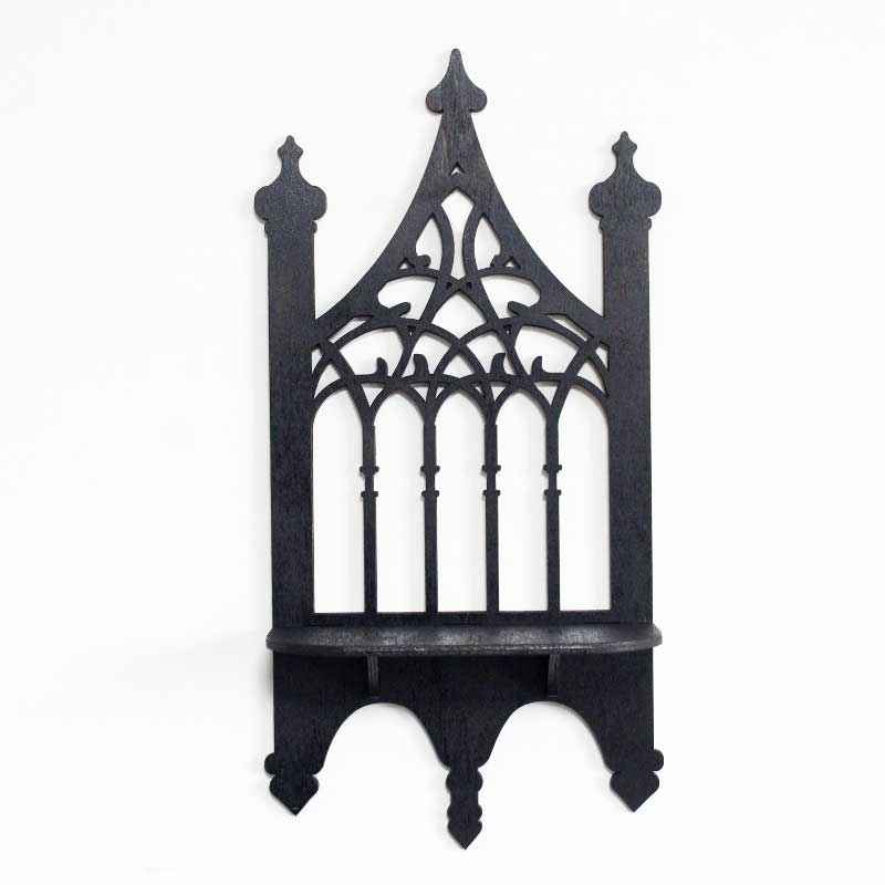 Black Gothic Tracery Sconce Candle Holder