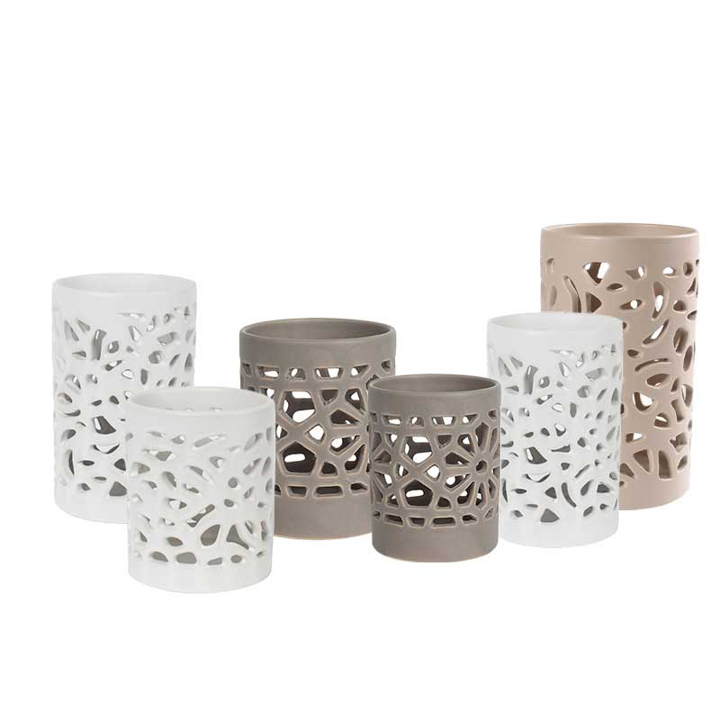 Minimalist Hollow Ceramic Candle Holder