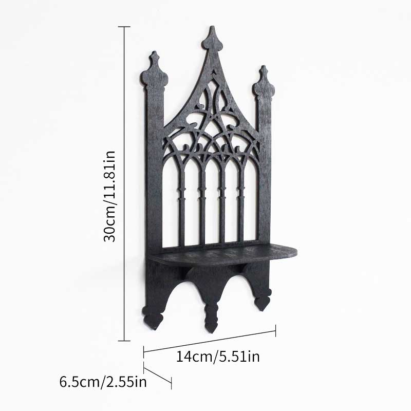 Black Gothic Tracery Sconce Candle Holder Color:Black 2