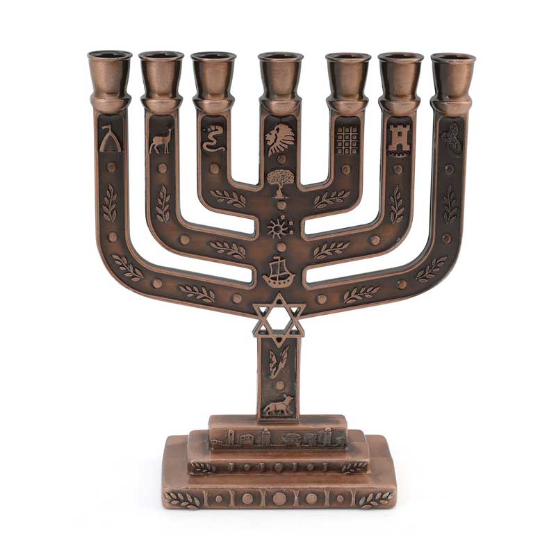 Jewish 7 branches candelabra,Multi color available Copper