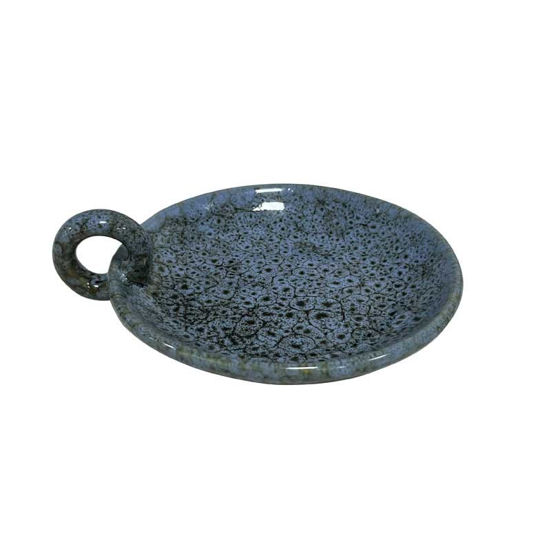 Nordic Ceramic Candle Holder,Minimalist Single-Handle Candlestick Plate