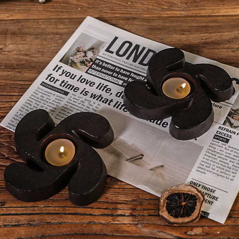 Vintage Metal Cast Iron Windmill-Shaped Candle Holder Color:Windmill  1