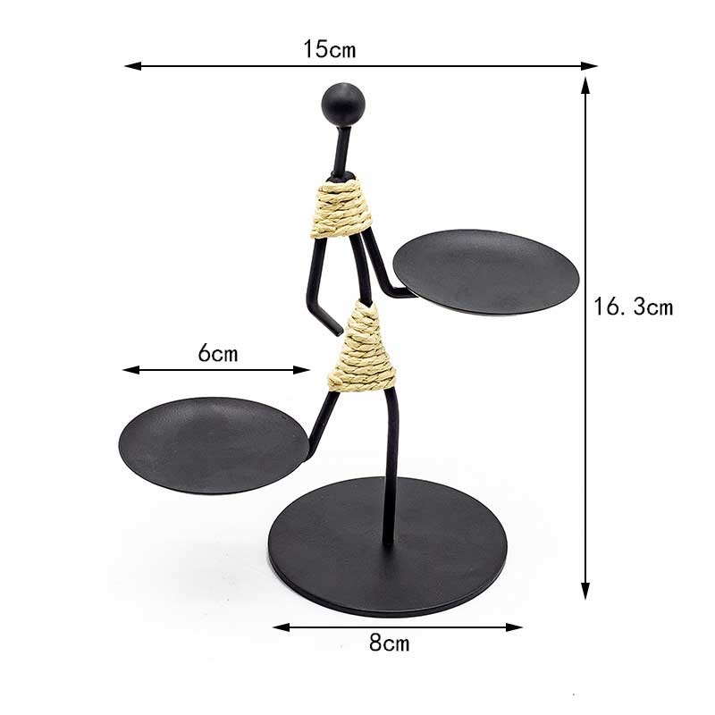 Creative Iron Humanoid Candle Holder / Unique Figurine Decor Color:Style7