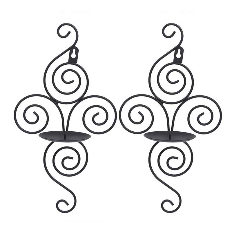 Minimalist Iron Wall-Mounted Candlestick,white/black/ gold