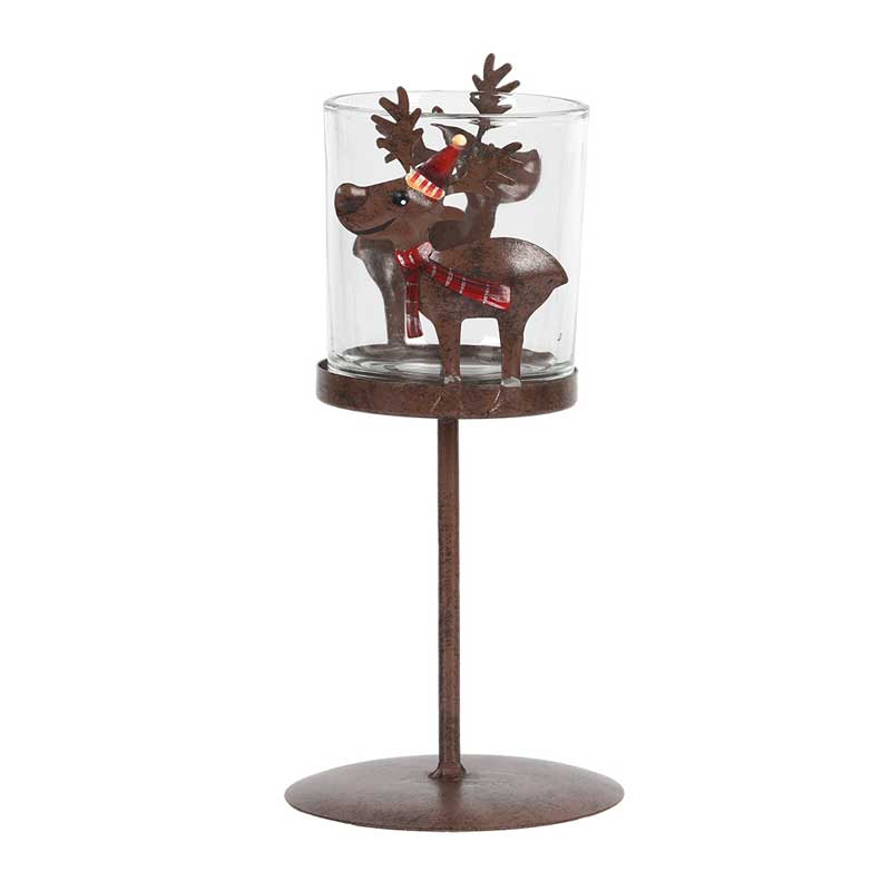 Christmas Themed Wrought Iron Reindeer Candle Holder Series Style:Style1 5