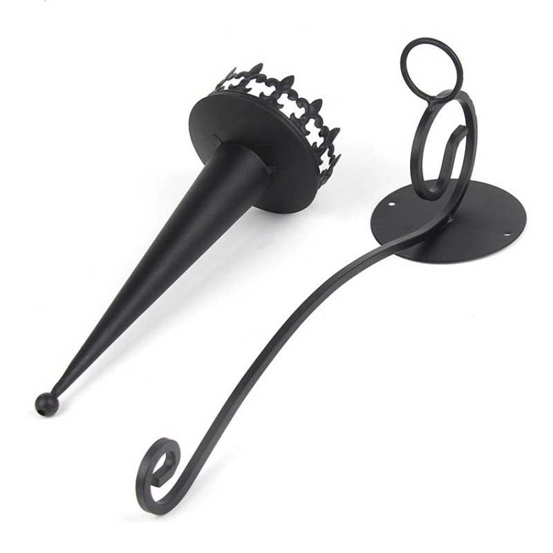 Wall-Mounted Torch Candle Sconces Color:Black 2