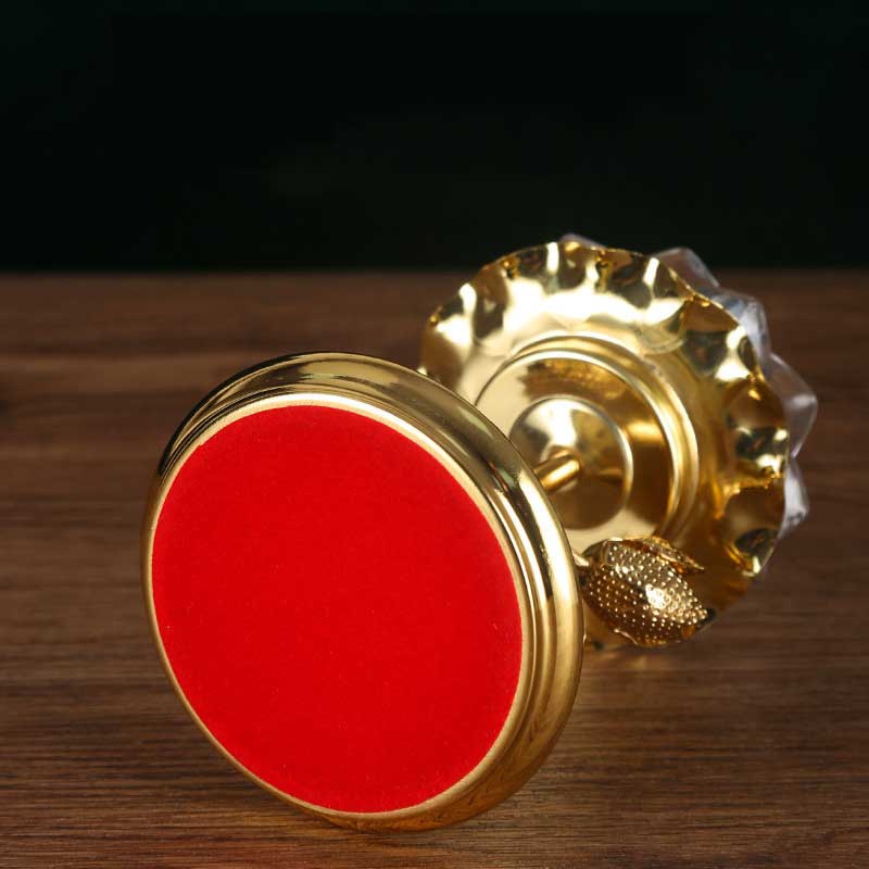 Detachable Crystal Lotus Candle Holder Color:Golden 2