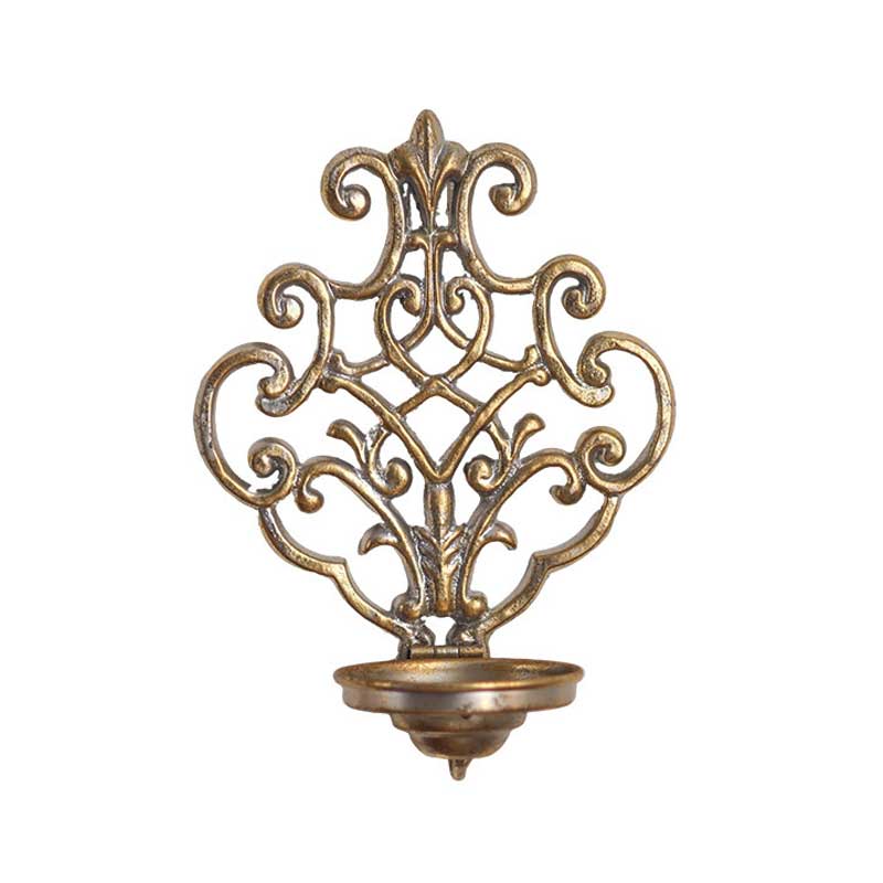 European Retro Court Style Iron Wall Sconce Candle Holder