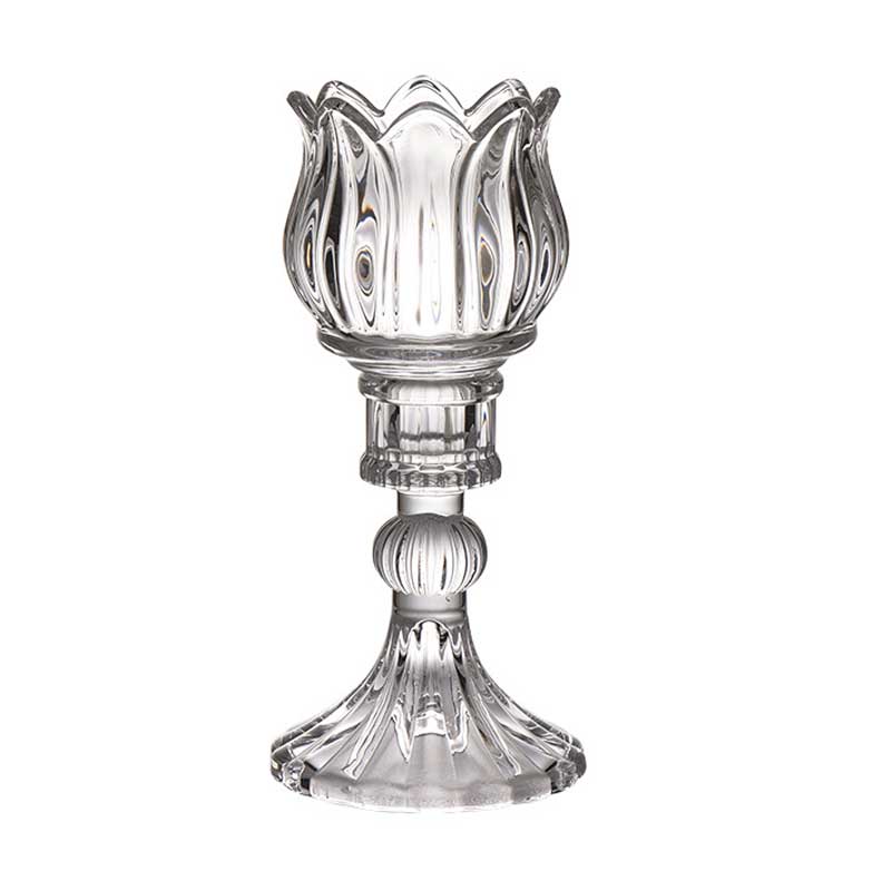 Tulip Glass Candlestick Holder