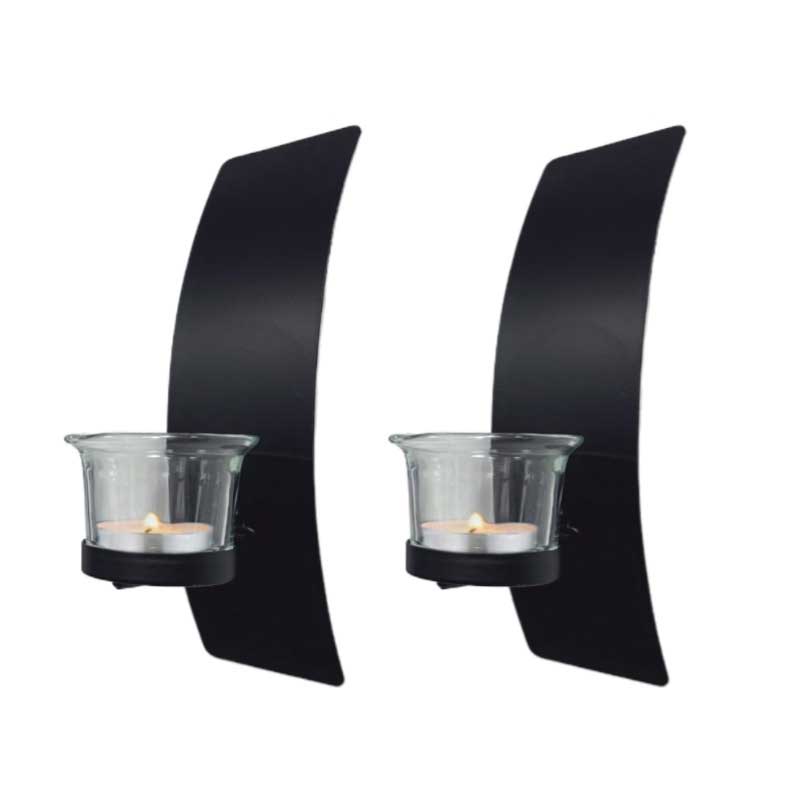 Minimalist Curved Iron Wall Sconce Candle Holder