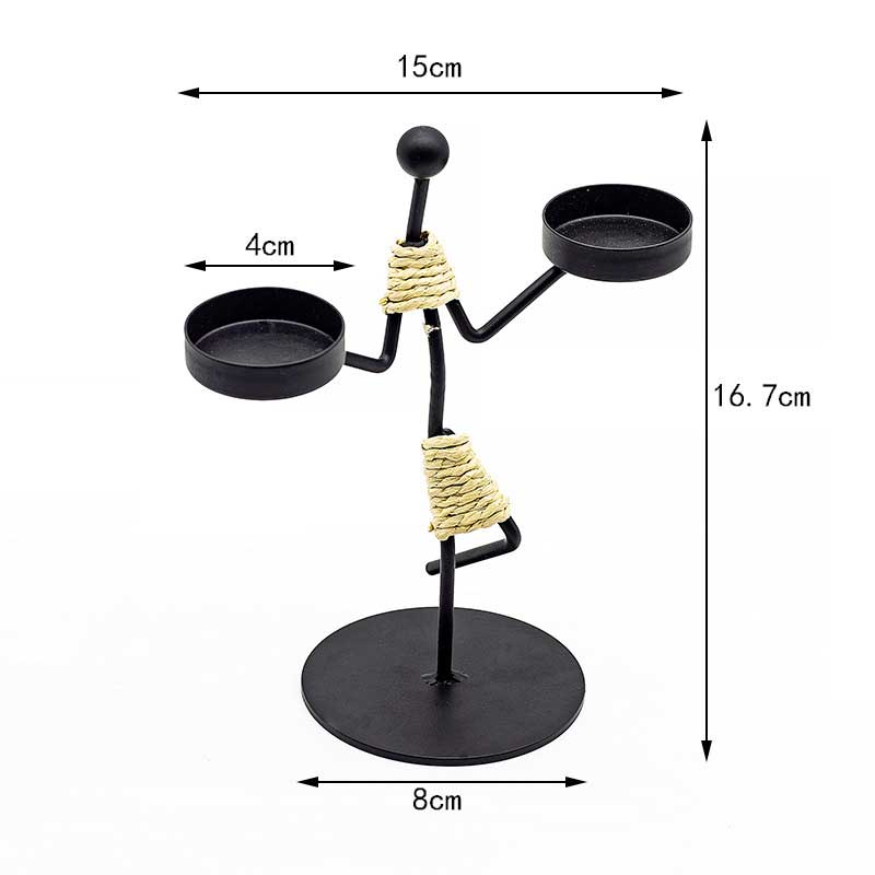 Creative Iron Humanoid Candle Holder / Unique Figurine Decor Color:Style10