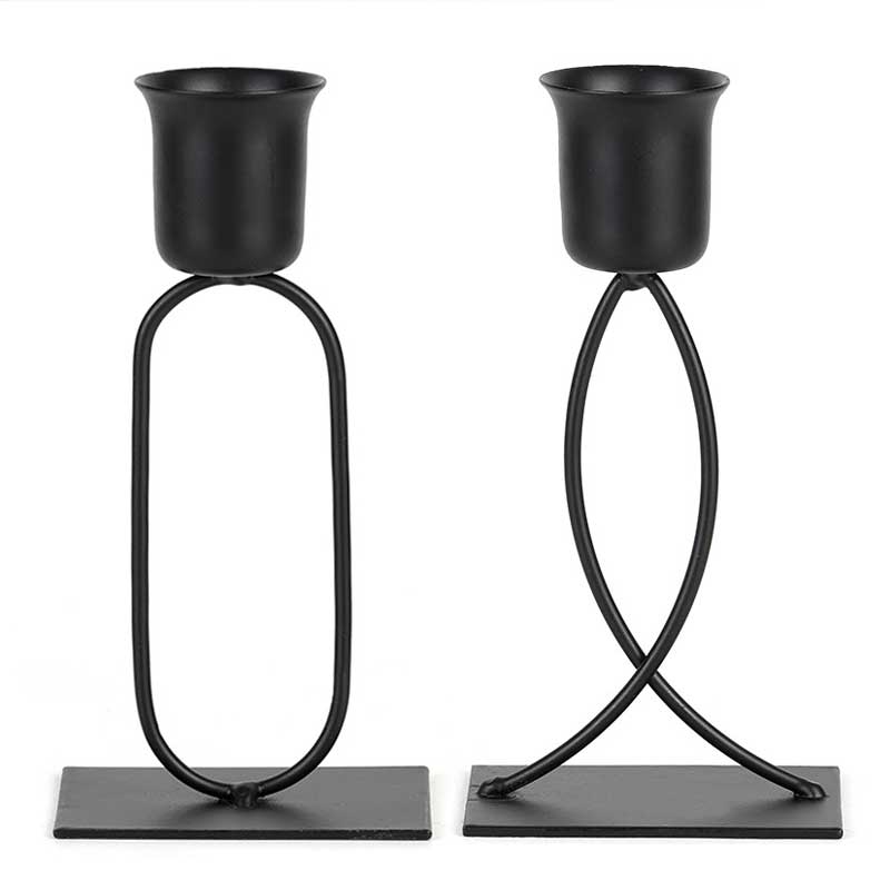 Nordic Minimalist Geometric Iron Candle Holder Set of 5