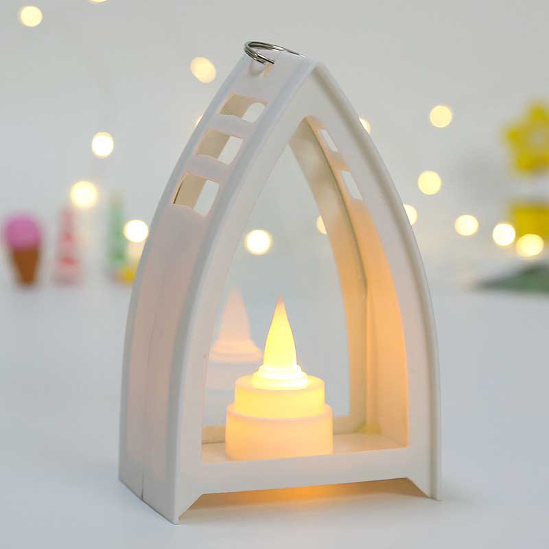 Mini Flameless Led Tealight Arched Plastic Candle Holder White