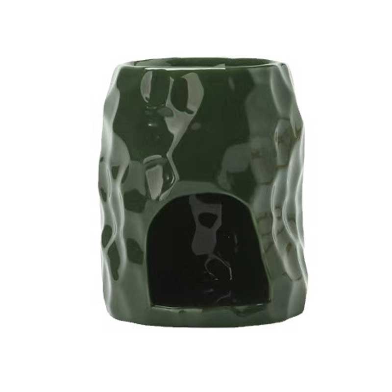 Rock-like Texture Arched Opening Ceramic Aroma Diffuser & Candle Holder