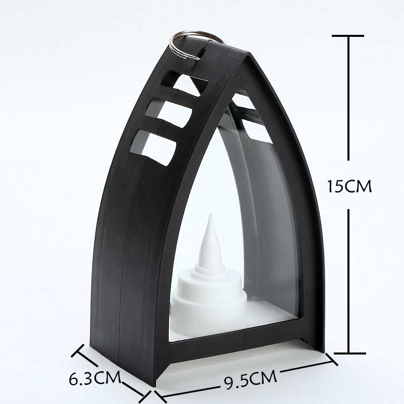 Mini Flameless Led Tealight Pointed Arched Plastic Candle Holder Color:Black 2