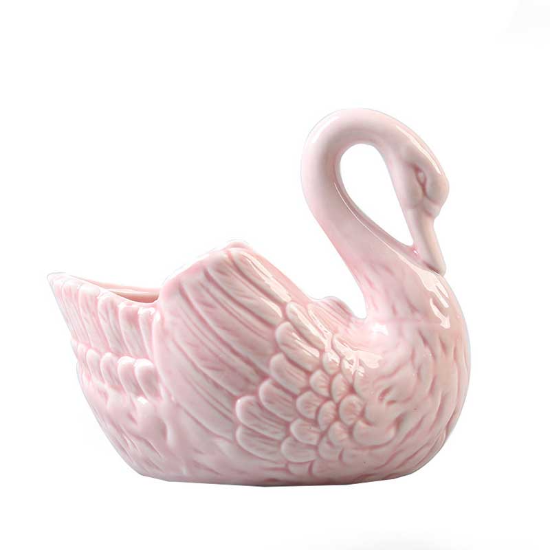 Elegant Swan Ceramic Candle Holder Creative Home Decor Wedding Gift