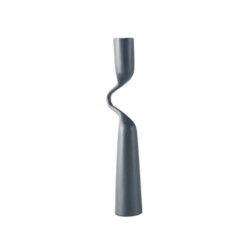Pewter Alloy Twisted Line Iron Candle Holder 9*4*30cm