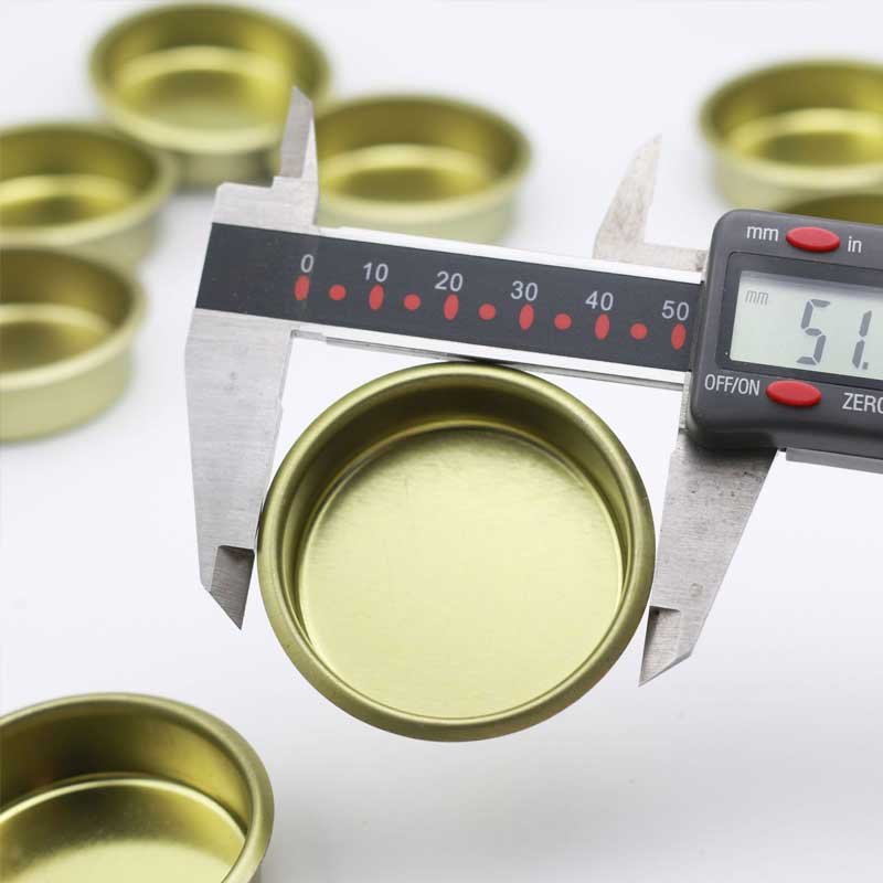 Gold Metal tealight cups,4.5X1.5cm Color:Golden 2