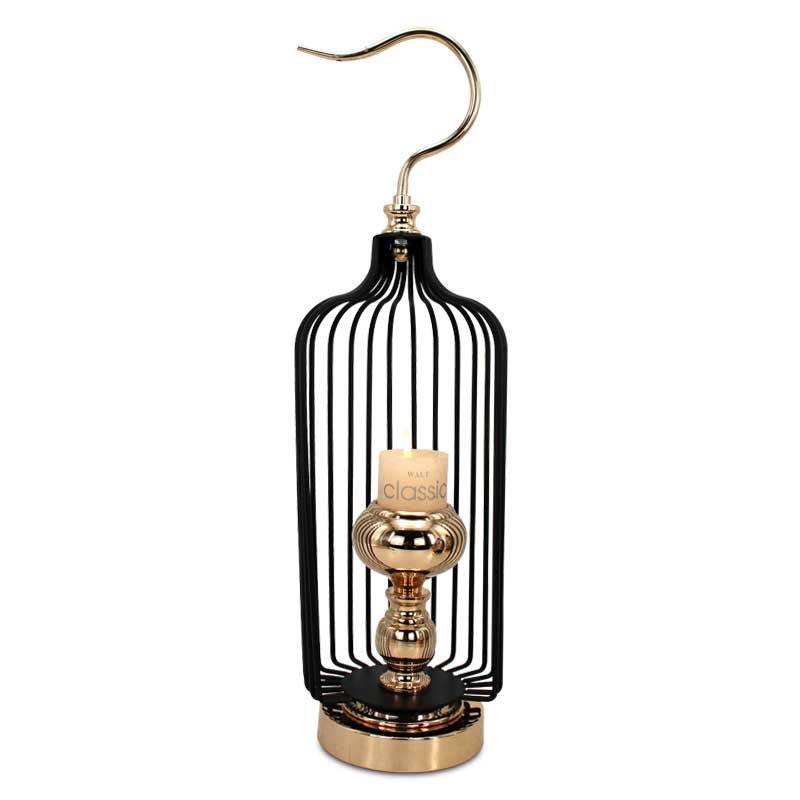 Light Luxury Iron Birdcage Candlestick Set of 3 12*53cm