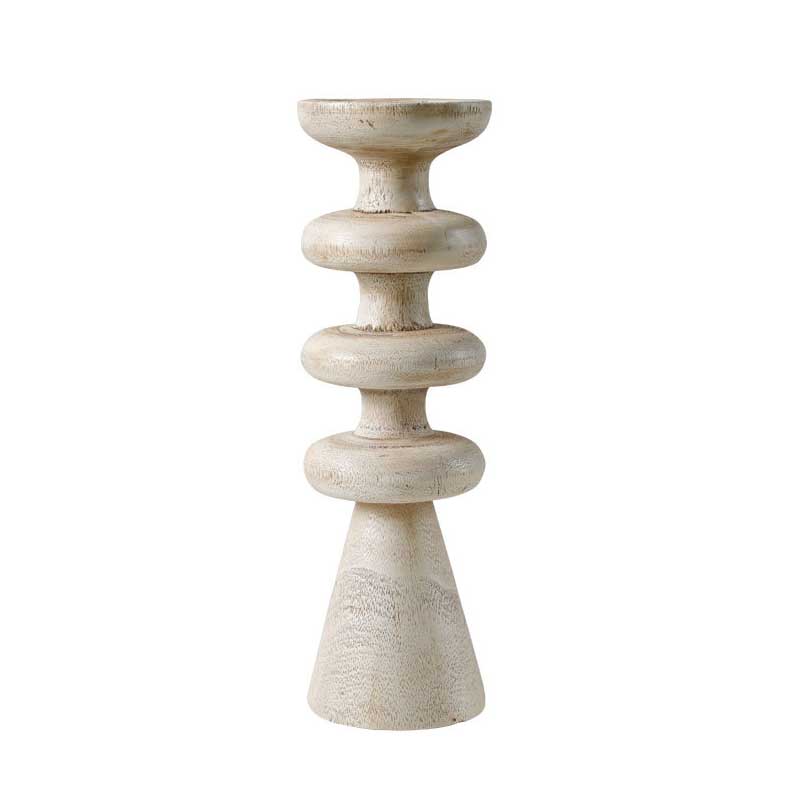Vintage Wooden Candlestick Set - Creative Carved Home Decor Style4