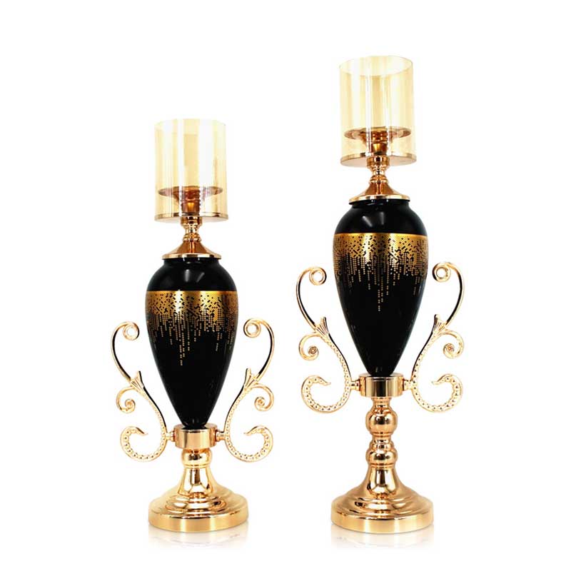 European Classical Luxury Iron Art Candlestick Holder