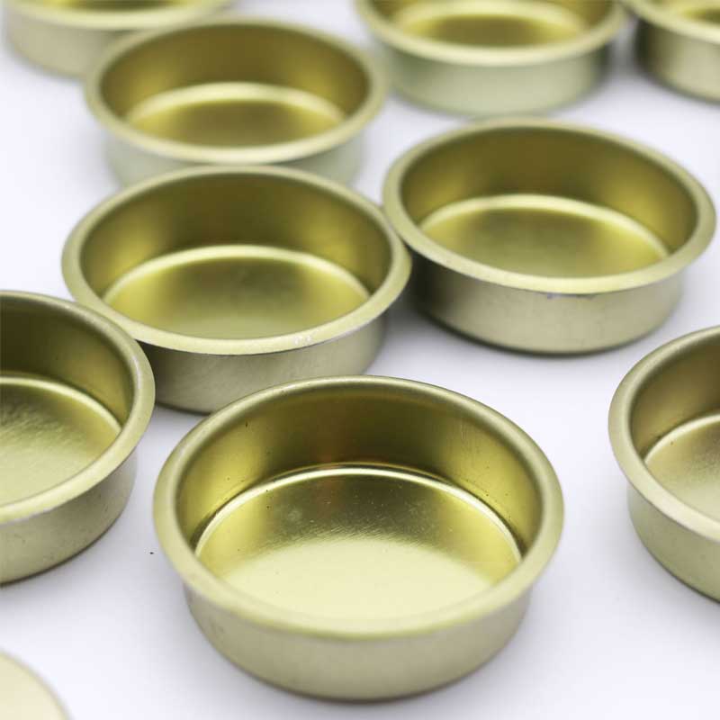 Gold Metal tealight cups,4.5X1.5cm Color:Golden 1