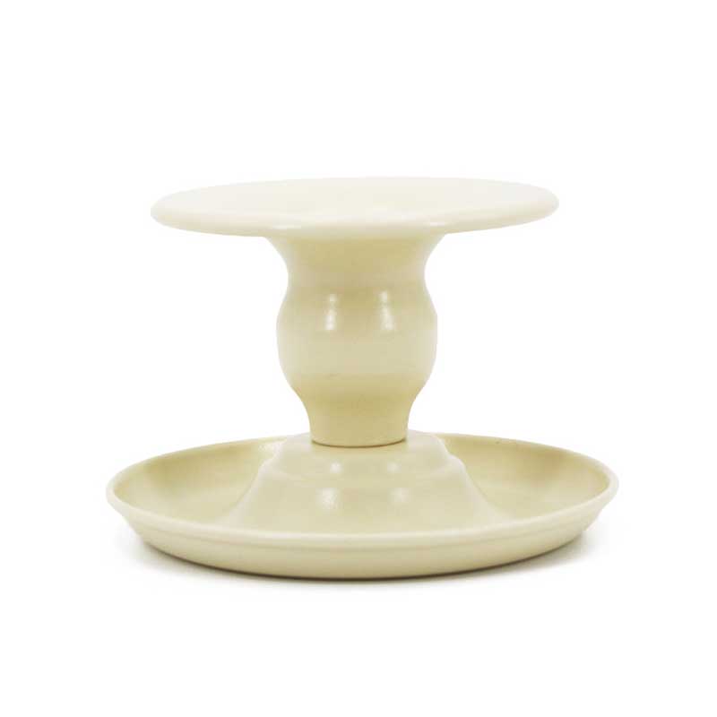 Minimalist Iron Candlestick, Gold/Black/Cream, 9.5cm Begie