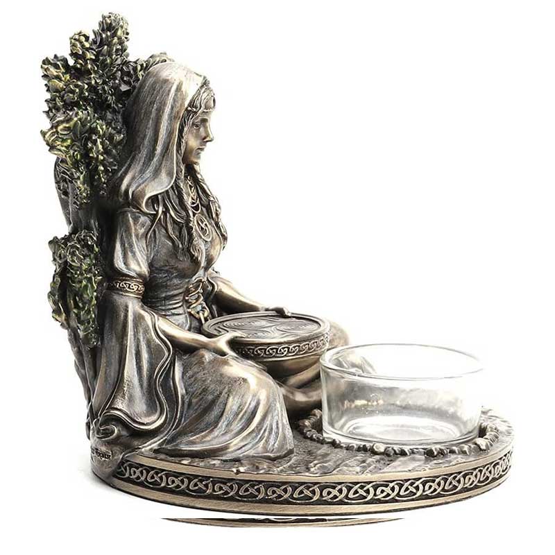 Earth Mother Goddess Resin Candle Holder Celtic Tree of Life Ornament Color:Copper 2