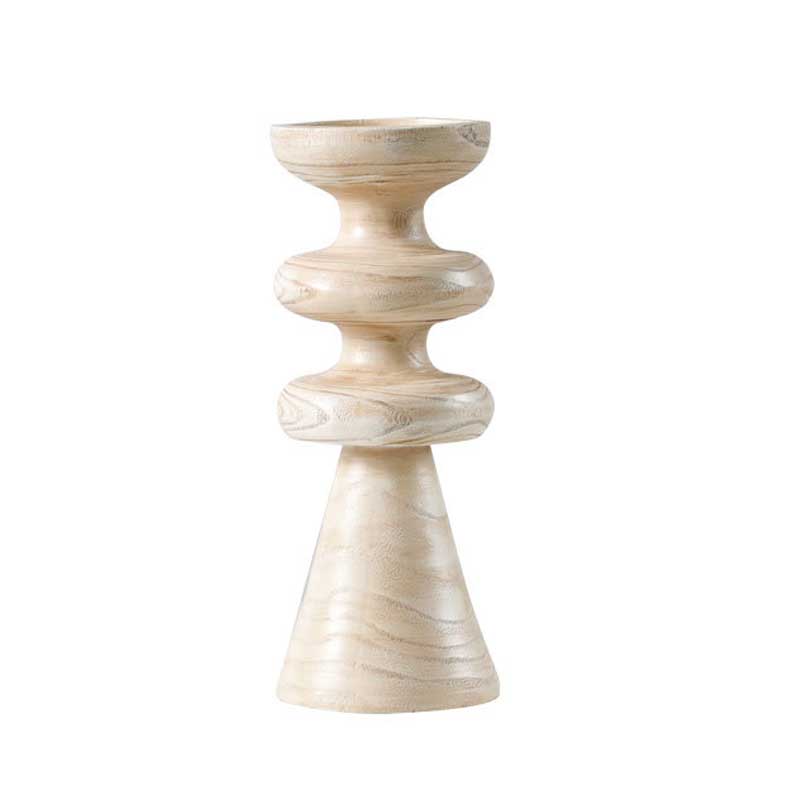 Vintage Wooden Candlestick Set - Creative Carved Home Decor Style3