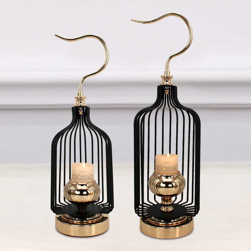 Light Luxury Iron Birdcage Candlestick Set of 3 Size:12*53cm 2