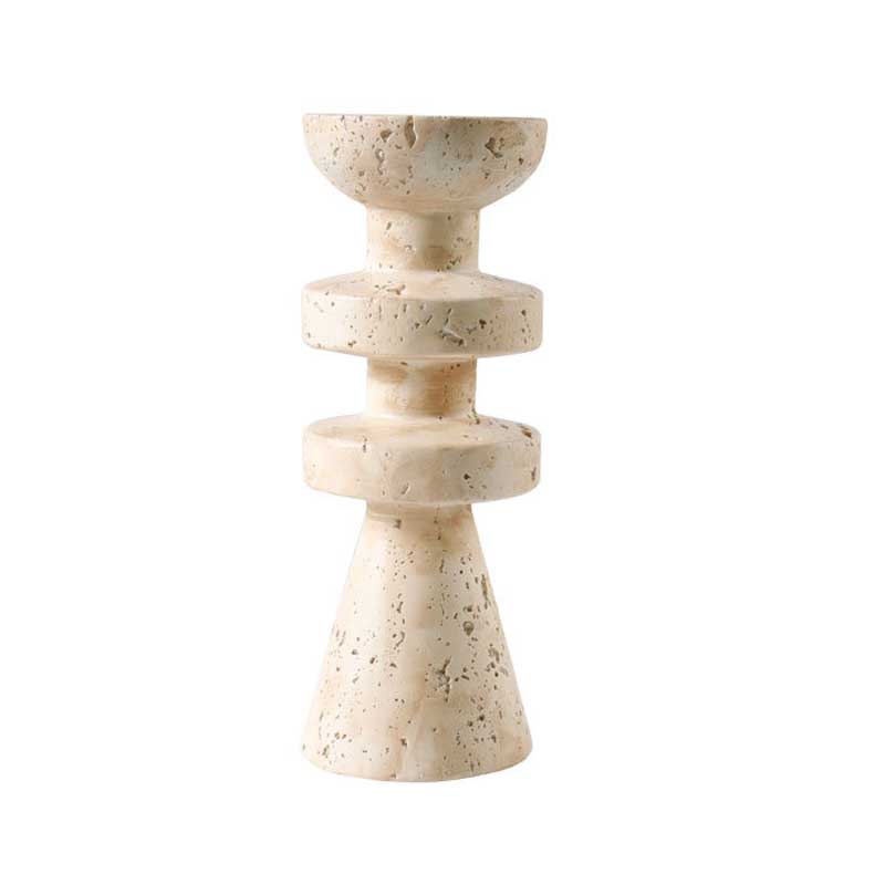 Vintage Wooden Candlestick Set - Creative Carved Home Decor Style1