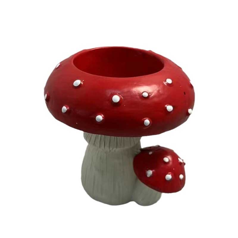 Cute Mushroom Resin Candle Holder Retro Fairy Tale Home Decor