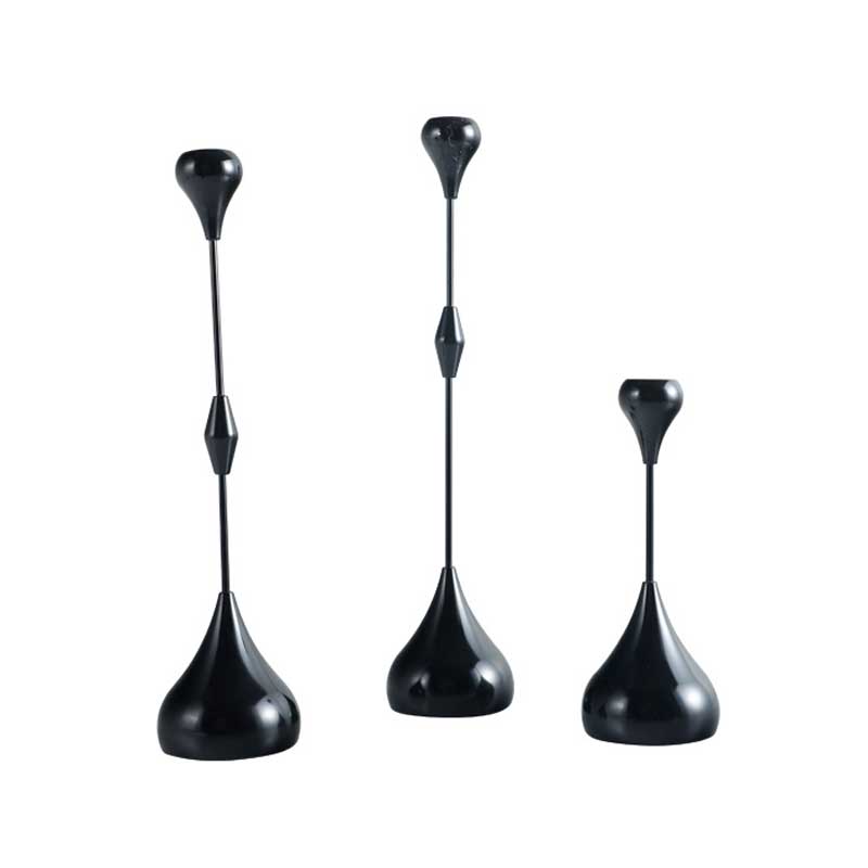 Nordic Modernist Aluminum Candlestick Holders, Set of 3