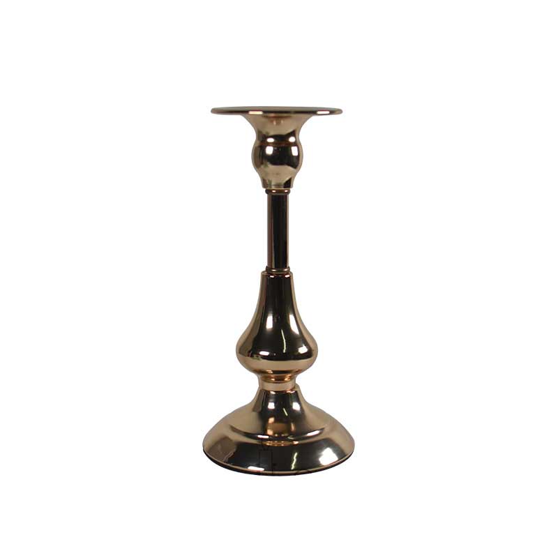 Minimalist Iron Candlestick, Rose Gold / Champagne Gold