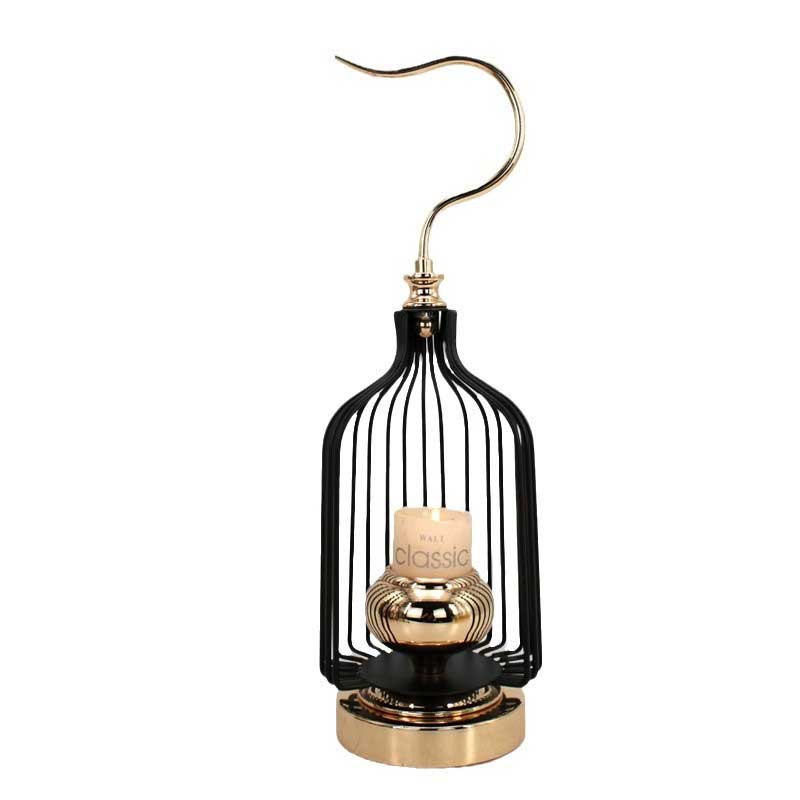 Light Luxury Iron Birdcage Candlestick Set of 3