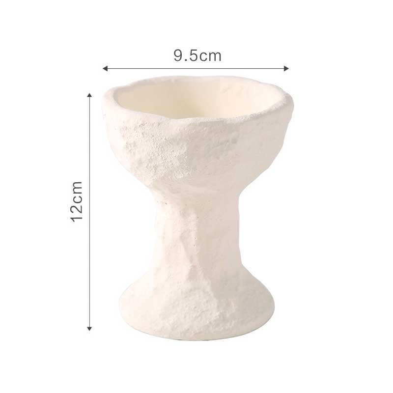 Concrete Stem Candle Holder | Creative Aromatherapy Candle Jar White