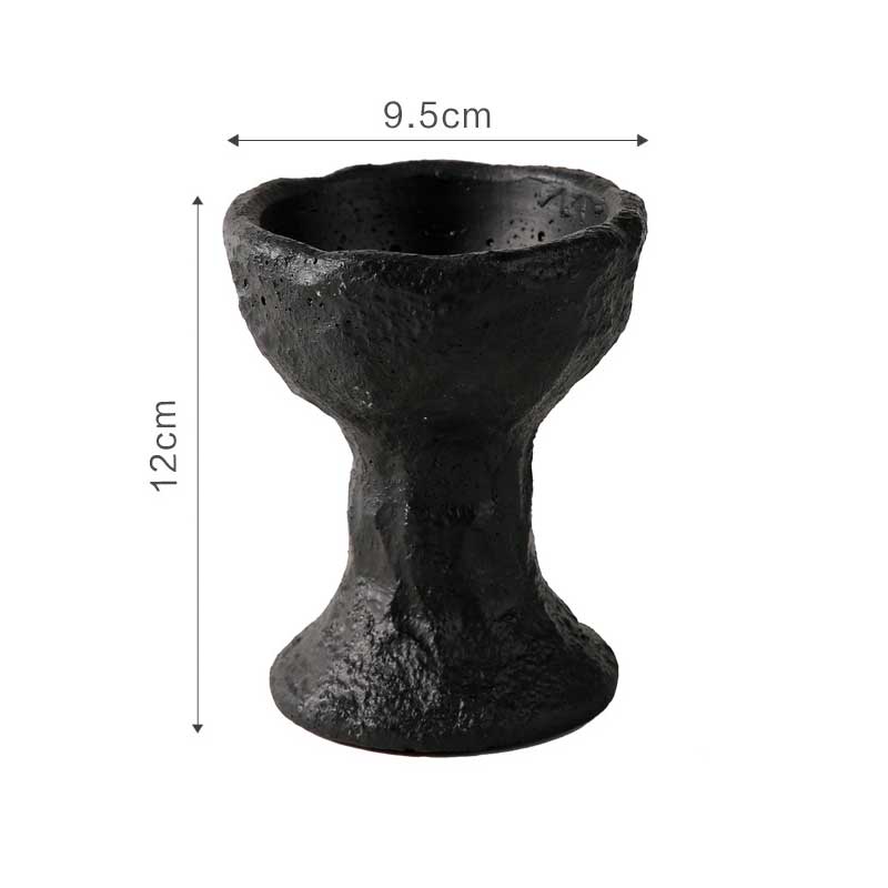 Concrete Stem Candle Holder | Creative Aromatherapy Candle Jar Black