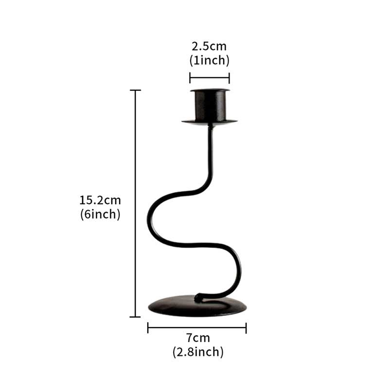 Modern Minimalist Twisted Iron Candle Holders (Set of 2) Styl2