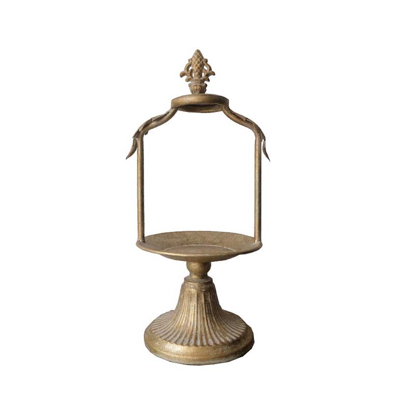 Vintage Distressed Iron Candle Lantern