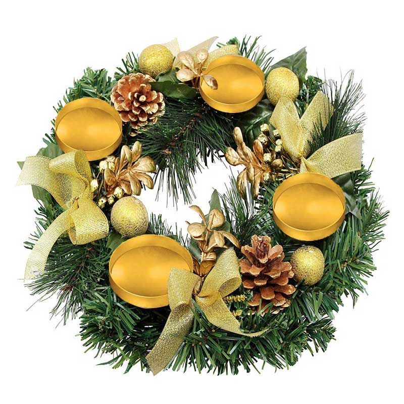 christmas wreath candle holder Purple
