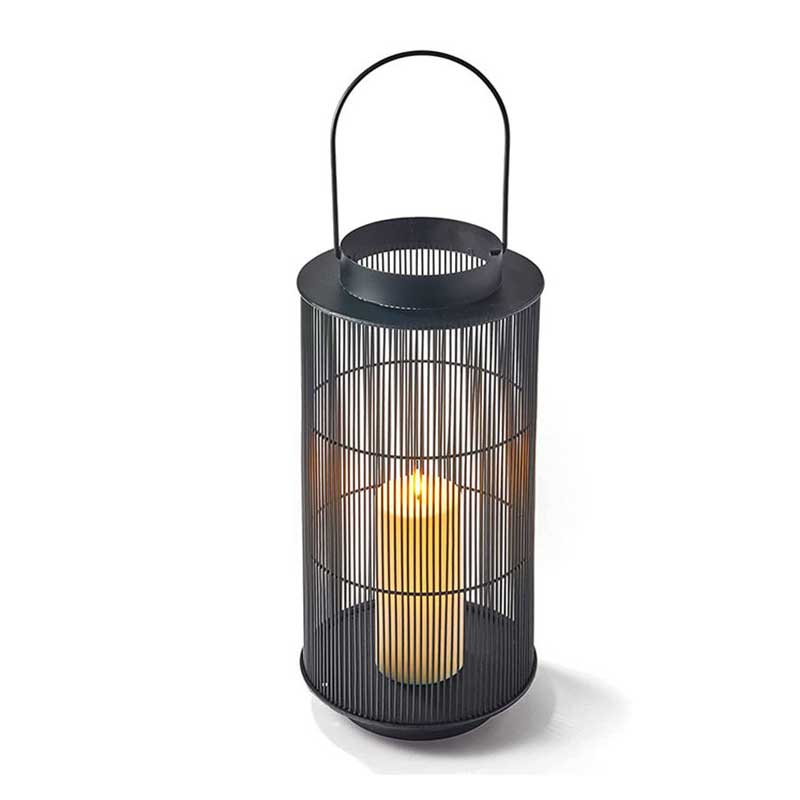 Wrought Iron Candle Lantern Hollow-Out Light & Shadow Decor