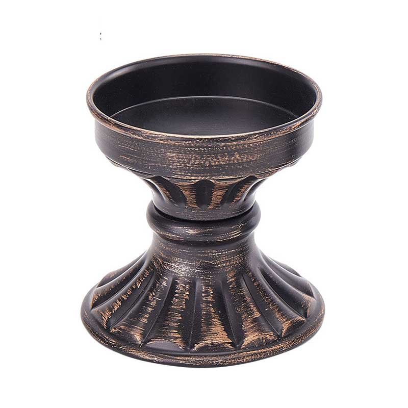 Vintage Wrought Iron Cup-Shaped Candle Holder Copper