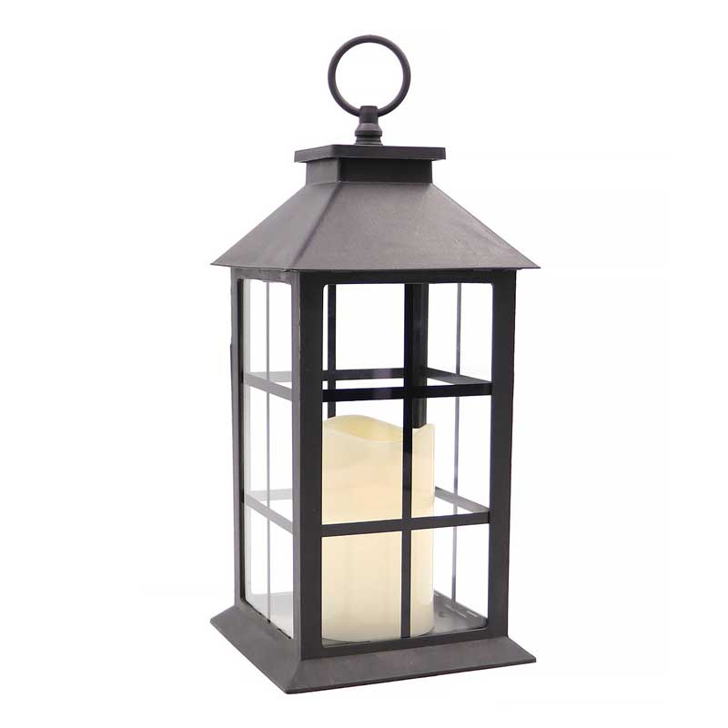 Retro European Square Lantern Flameless Candle Lantern