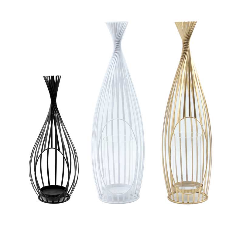 Modern Twisted Iron Candlestick,Nordic Style Floor Candle Holder