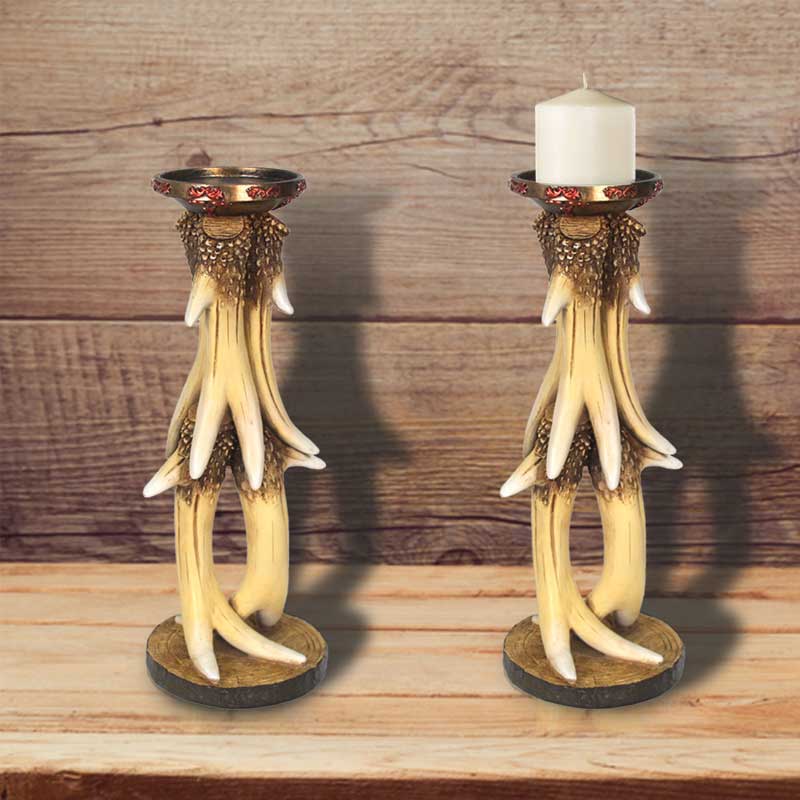 Faux ivory Candle Holder Color:Ivory 1