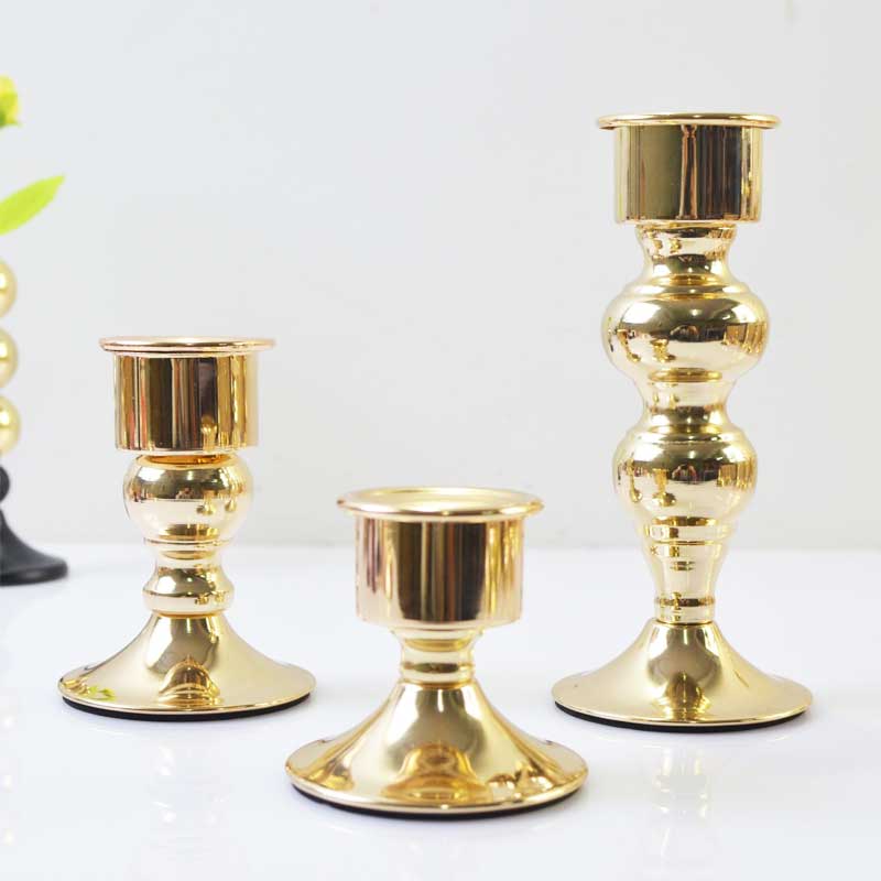 Vintage Gold Gourd Shape Iron Candle Holder Color:Small 2